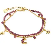 Luxenter Armband met Roze Kristal 18k goud afwerking - Ethal