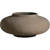 Ptmd Morisa Brown Fiber Cement Big Round Pot Low