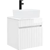 vidaXL Wandgemonteerde wastafelmeubel Hoogglans Wit 49 x 41 x 63 cm