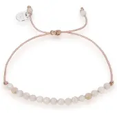 Luxenter 925 Sterling zilveren armband met gerhodineerde witte jade - Aquisa