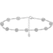 Luxenter Sterling zilveren 925 armband met gerhodineerde briljant zirkonia - Inajwa