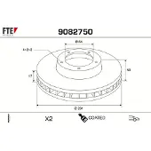 FTE 9082750 Remschijf