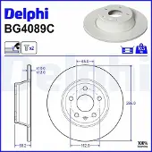 Delphi BG4089C Remschijf