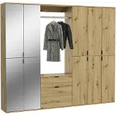 Ebuy24 Kledingkast Projekt X Emob - Artisan Oak - 213x193x34 Cm - Modern