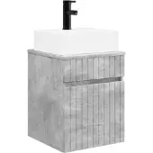 vidaXL Wandgemaakte spoelbak wastafel Betongrijs 39 x 41 x 62,5 cm