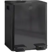 HOMCOM Prullenbak-Roestvrij staal, kunststof-45,8L x 36B x 51,6H cm-Zwart
