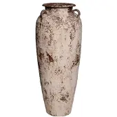 Ptmd Robena Cream Ceramic Rough Antique Jar Pot M