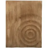 Ptmd Mattin Natural Mango Wood Circle Wall Panel Rect S