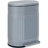 HOMCOM Prullenbak-Metaal, Kunststof-36,5L x 31,2B x 45H cm-Grijs