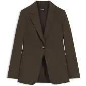 BOSS Blazer met één rij knopen van melange scheerwol Maat 36