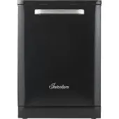 Inventum RVW6027AB - Retro vaatwasser - Vrijstaand - 12 couverts - 5 programma’s - Bestekmandje - Zwart