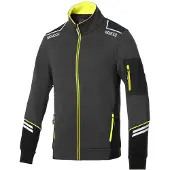 Sparco Full Zip Tech Alabama Vest - Zwart — Geel — XL