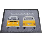 Brisa Nostalgic Art Deurmat VW T2 Front Back - Oranje