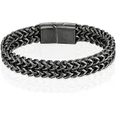 LGT JWLS Heren Armband - Dubbele Curb Chain van Retro Zilver Edelstaal-19cm