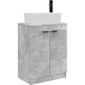 vidaXL - Badkamer - Vanity - met - Wastafel - Betongrijs - 54 - x - 35 - x - 83 - cm