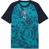Puma Manchester City Trainingsshirt Pre Match - Deep Navy/Tropisch blauw