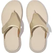FitFlop Women F-Mode Go Adjustable Flatform Toe-Post Sandals Platino-Schoenmaat 43