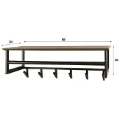Hoyz kapstok bruno - 30x80x28 cm