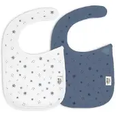 Interbaby slabbetjes sun stars blauw 2 stuks