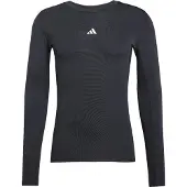 Adidas Functioneel shirt 'TECHFIT Long Sleeve' zwart / wit
