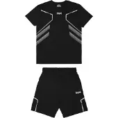 Lonsdale Joggingpak 'Bewick' lichtgrijs / zwart / wit