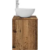 vidaXL Wandgemonteerde wastafel van een meubel Oud hout