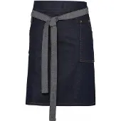 Premier Division Waxed Look Denim Waist Apron | Maat: Één maat