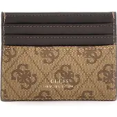 GUESS Leren kaarthouder Mito Card Case Coffee bruine