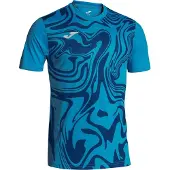 Joma Lion Ii Short Sleeve T-shirt Blauw L Man