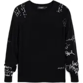 Desigual Trui zwart / wit