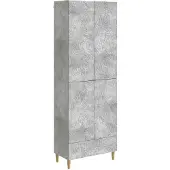 vidaXL Kast Set 2 st Betongrijs Bewerkt hout