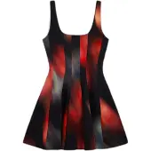 Desigual Jurk grijs / rood / zwart