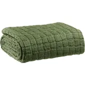 Vivaraise - Couvre-verlicht stonewashed Swami Olive 240 x 260