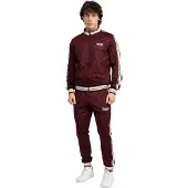 Lonsdale Joggingpak 'Ashwell' ecru / donkerrood