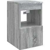 vidaXL Badkamer meubelset, 3 stuks, grijs Sonoma, houtvezel