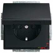Busch-Jaeger 2CKA002018A1495 Apparaatinzetstuk IP20 Diepzwart (RAL 9005), Zwart