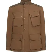 Belstaff Trackmaster Zandkleurige Waterdichte Gewaxte Jas Maat XL