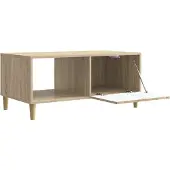 vidaXL Salontafel Sonoma Eiken 90 x 50 x 40 cm Bewerkt hout