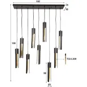 Present Time hanglamp 5+4 tube artic