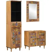 vidaXL Badkamermeubel Set 3 st Naturel 38 x 33 x 160 cm