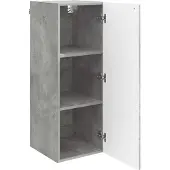 vidaXL Wandkast 33 x 34,5 x 90 cm Bewerkt hout Betongrijs