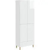 vidaXL Kast Set 2 st Hoogglans Wit Bewerkt hout