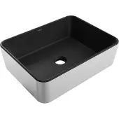 Mexen Catia opzetwastafel 48 x 37 cm, zwart mat/zilver - 21314874