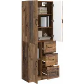 vidaXL Kast Set 2 st Oud hout Bewerkt hout