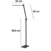 Highlight Design Leeslamp Volare Zwart 145cm