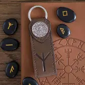 Something Different - Protection Viking Rune Faux Leather Sleutelhanger - Multicolours