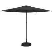 vidaXL Tuinparasol met voet 300 x 300 cm Polyester Rechthoekig