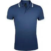Sols Heren Pasadena Poloshirt (Franse marine / Wit)