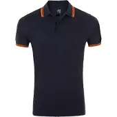 Sols Heren Pasadena Poloshirt (Franse marine/Neon Orange)