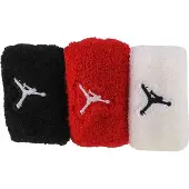 Nike Jordan Jumpman Logo Haarbanden (Set van 3) (Wit/zwart/rood)